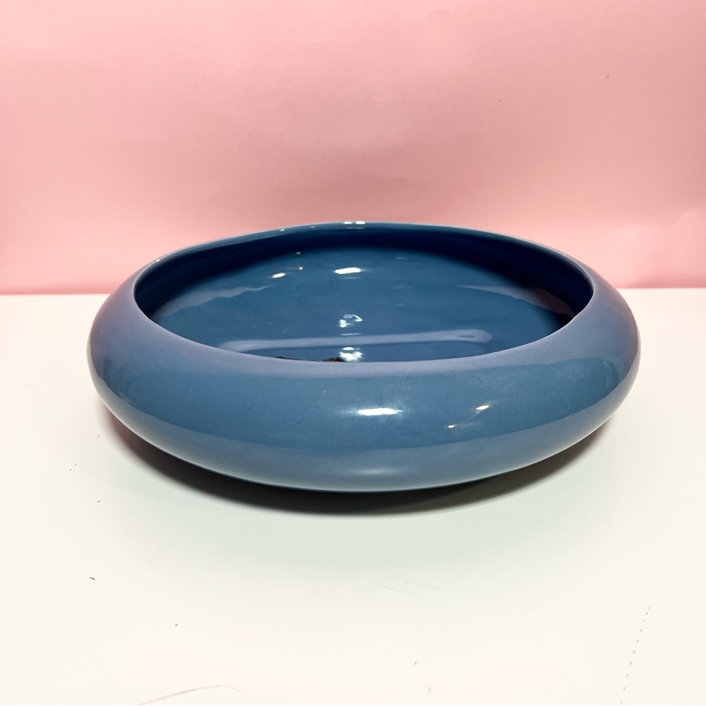 Vintage retro art deco Haeger blue large planter
